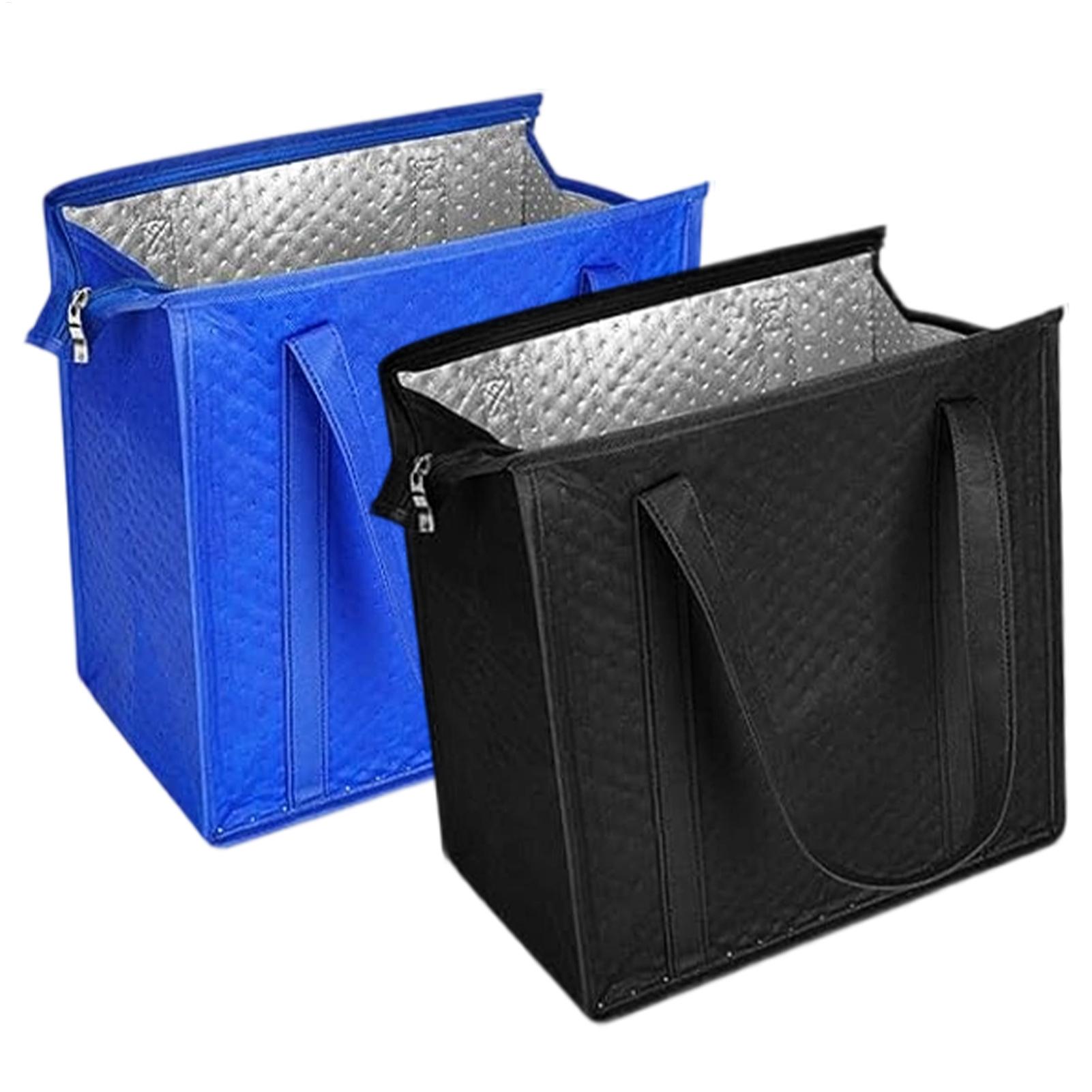 Food Pouch Reusable - 2 Pieces Insulated Grocery Bags Reusable
