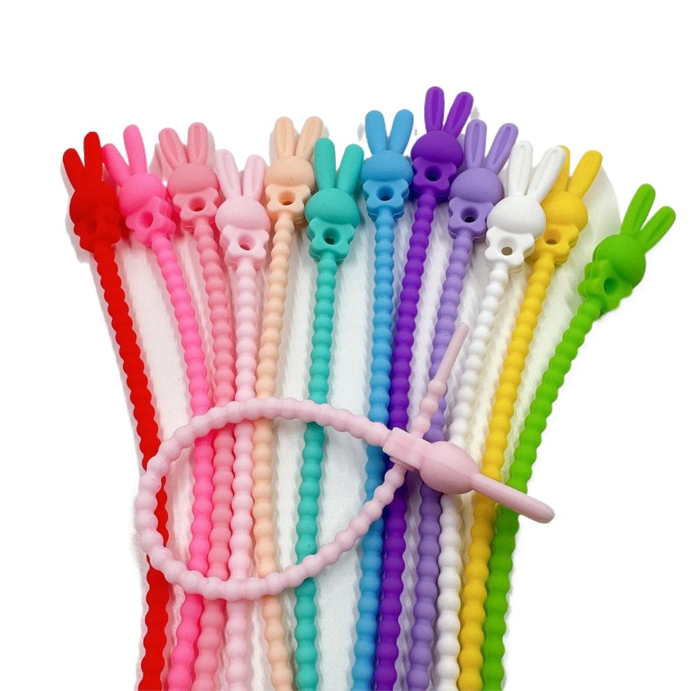 Food Pouch Reusable - 10Pcs Flower Star Silicone Cable Organizer
