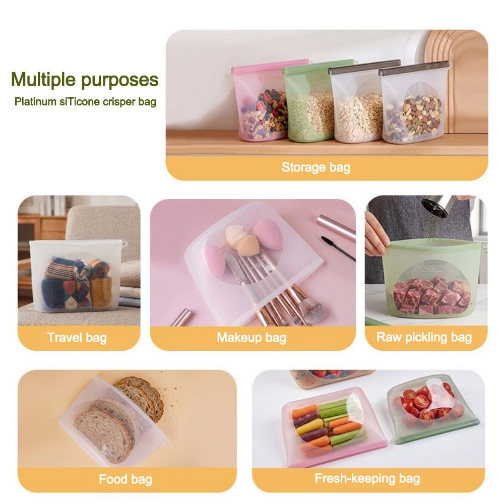 Silicone Food Preservation Bag - Food Pouch Reusable review and price