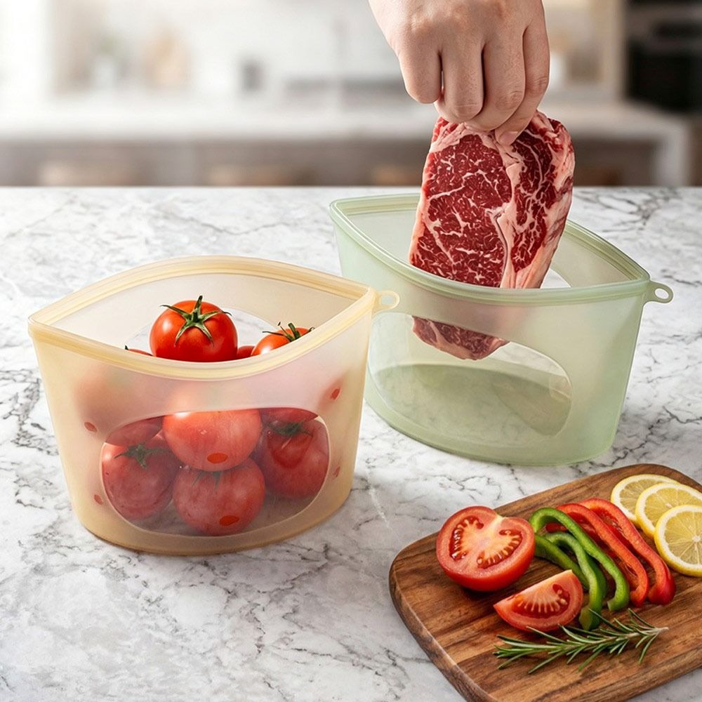 Silicone Food Preservation Bag - Food Pouch Reusable review and price