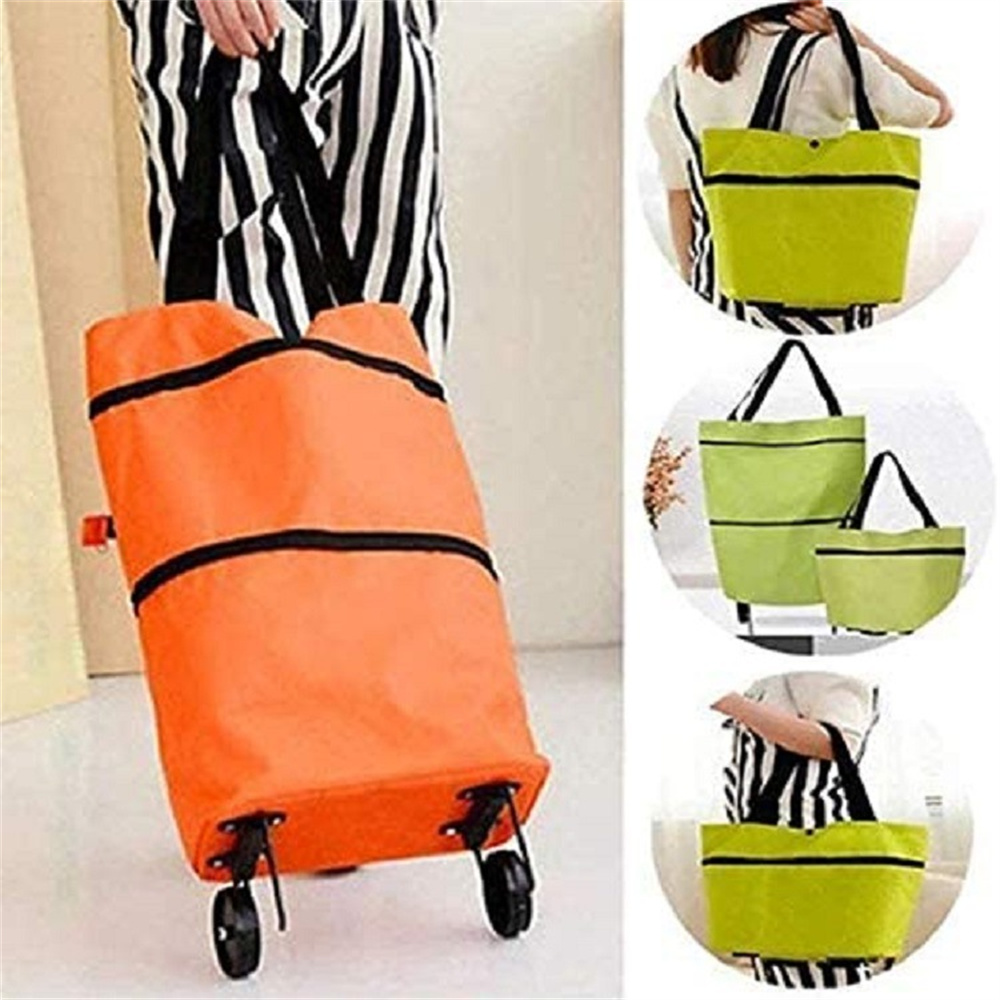 Foldable Shopping Trolley Bag  - Food Pouch Reusable review and price