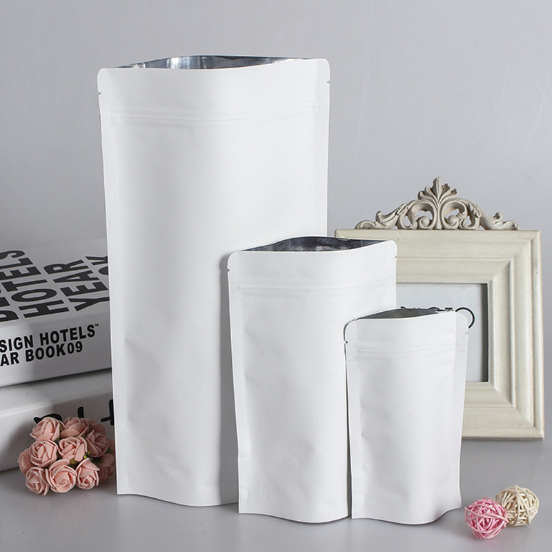 100pcs Wholesale Stand up Whit - Food Pouch Reusable review and price