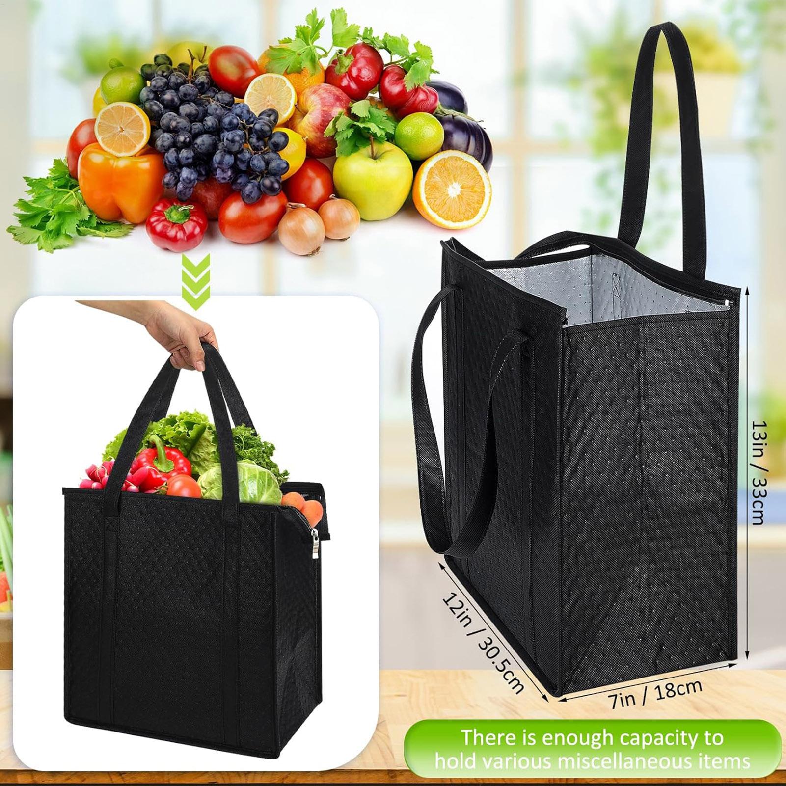 2 Pieces Insulated Grocery Bag - Food Pouch Reusable review and price