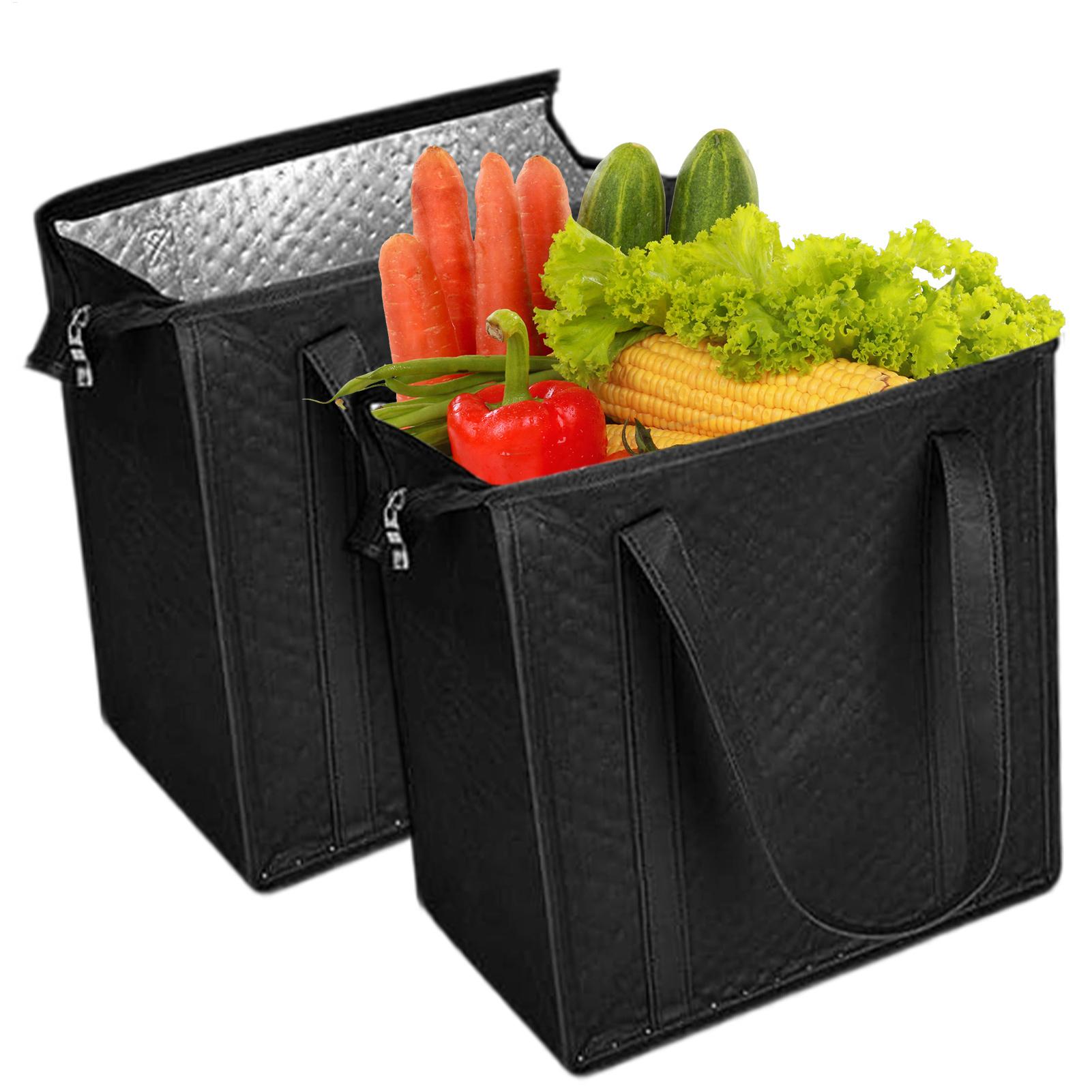2 Pieces Insulated Grocery Bag - Food Pouch Reusable review and price