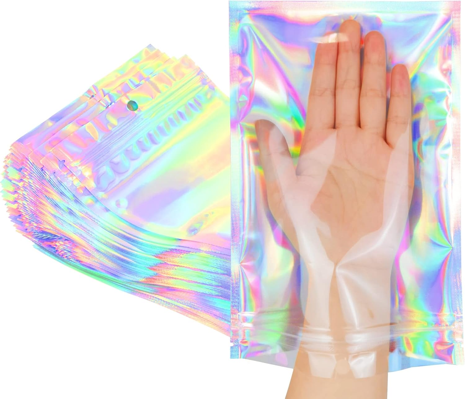 10-100pcs Rainbow Self Sealing - Food Pouch Reusable review and price